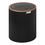 Ведро для мусора Fixsen Black Boom FX-411-6 с крышкой 5 л пластик черное