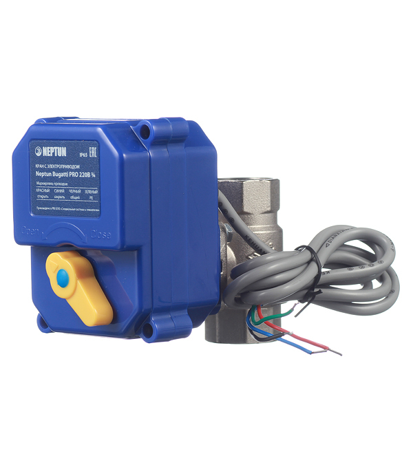 original-35880.jpg Кран шаровой с электроприводом латунный Neptun Bugatti Pro 3/4 ВР(г) х 3/4 ВР(г) мини прямой 220 В (NEPBugPro220-34) — изображение 1