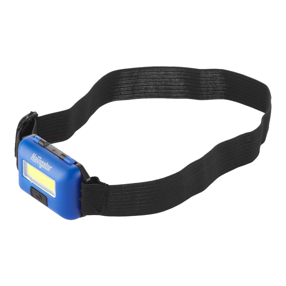 original-35972.jpg Фонарь налобный Navigator NPT светодиодный 1 LED 3 Вт на батарейках AAA ударопрочный пластик 3 режима (14660) — изображение 1