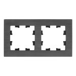 Рамка Systeme Electric AtlasDesign Nature двухместная металл оникс (ATN312302)