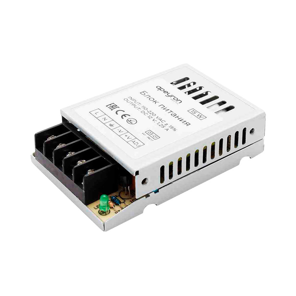 original-36016.jpg Блок питания для светодиодной ленты Apeyron 220/12 В 15 Вт IP20 (03-01) — изображение 1