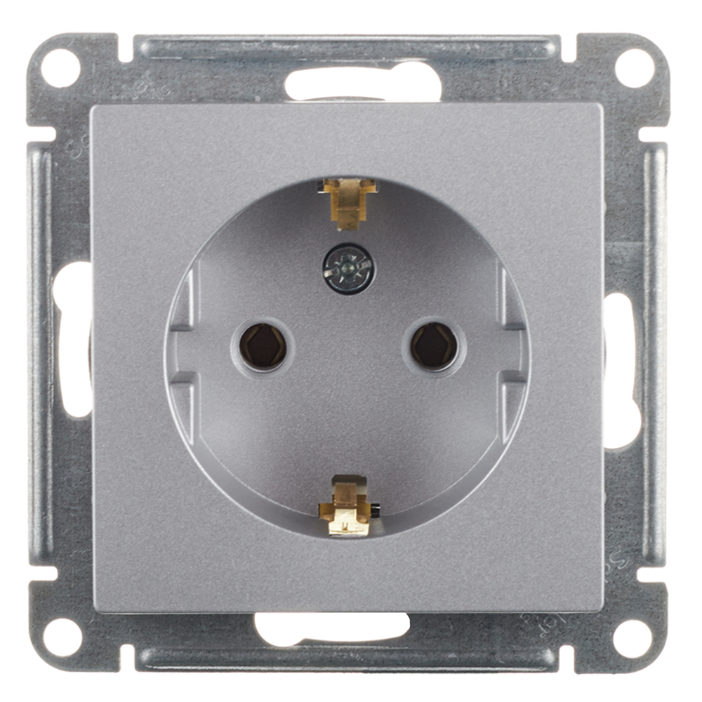 original-36089.jpg Розетка Systeme Electric AtlasDesign встраиваемая алюминий (ATN000343) — изображение 1