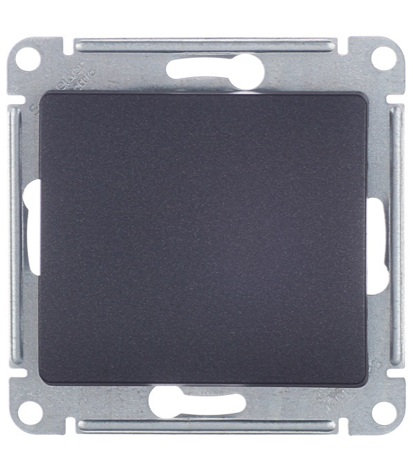 original-36111.jpg Выключатель Systeme Electric Glossa одноклавишный встраиваемый антрацит (GSL000711) — изображение 1