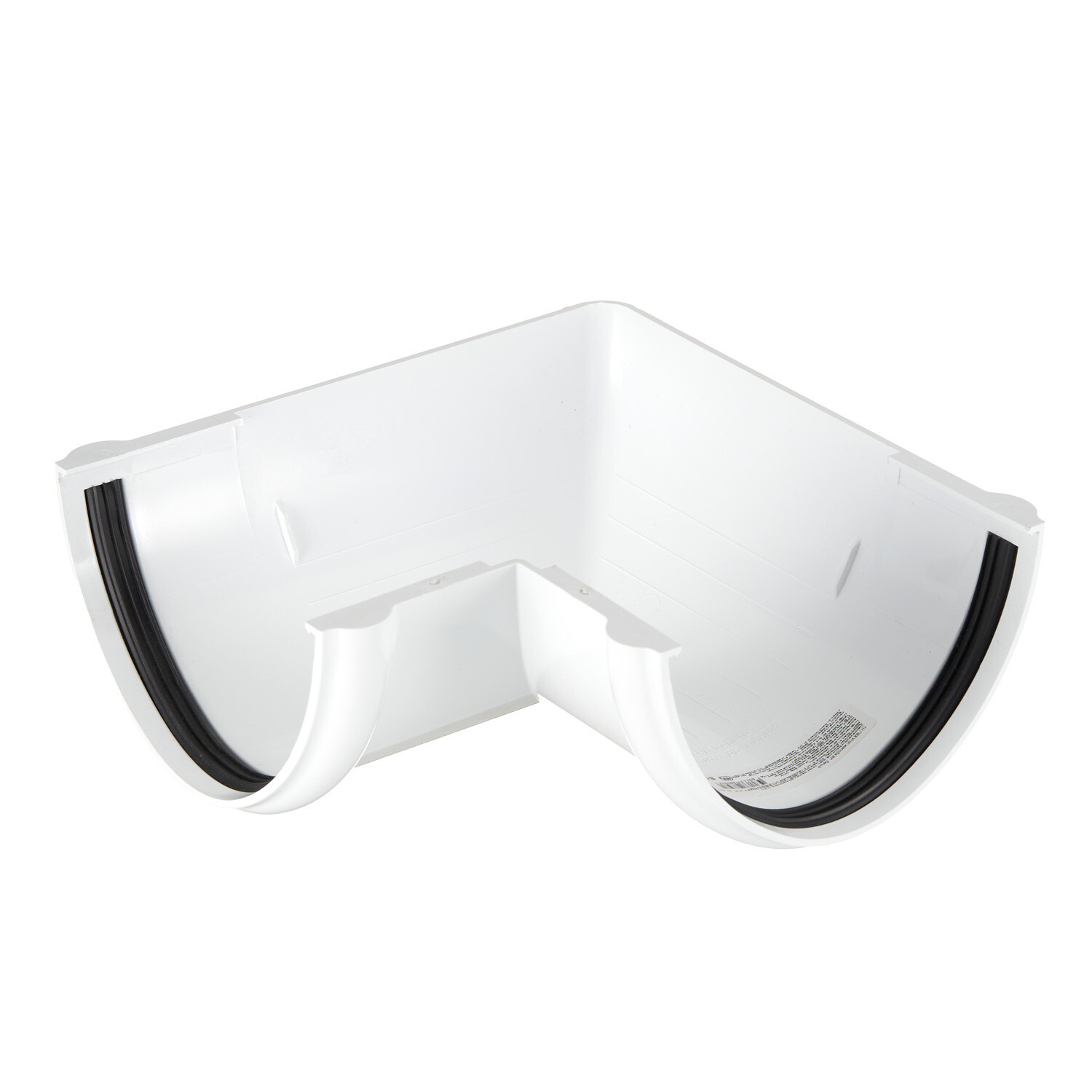 original-3612.jpg Угол желоба Технониколь пластиковый d125 мм 90° белый RAL 9003 — изображение 1