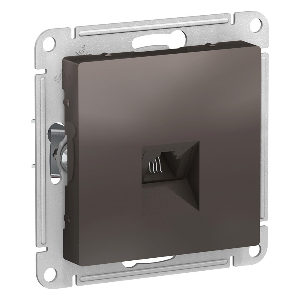 original-3630.jpg Розетка телефонная Systeme Electric AtlasDesign встраиваемая мокко RJ11 (ATN000681) — изображение 1