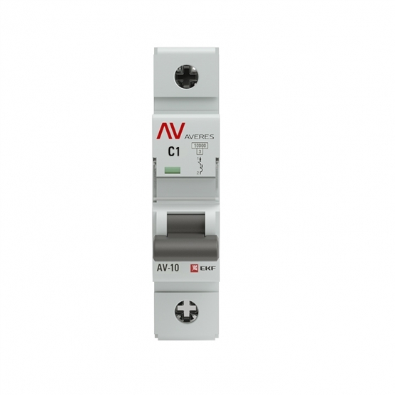 original-36499.jpg Автоматический выключатель модульный EKF Averes AV-10 1P 1А тип C 10 кА 230 В (mcb10-1-01C-av) — изображение 1