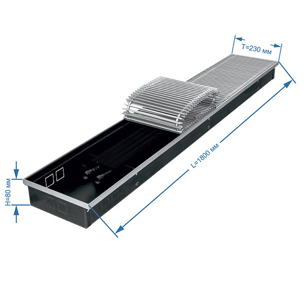 original-36684.jpg Конвектор внутрипольный Gekon Eco с 1 теплообменником 1800х230х80 мм боковое/нижнее подключение — изображение 1