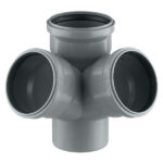 Крестовина Ostendorf HTED d110х110х110 мм 67° пластиковая двухплоскостная для внутренней канализации (115920)