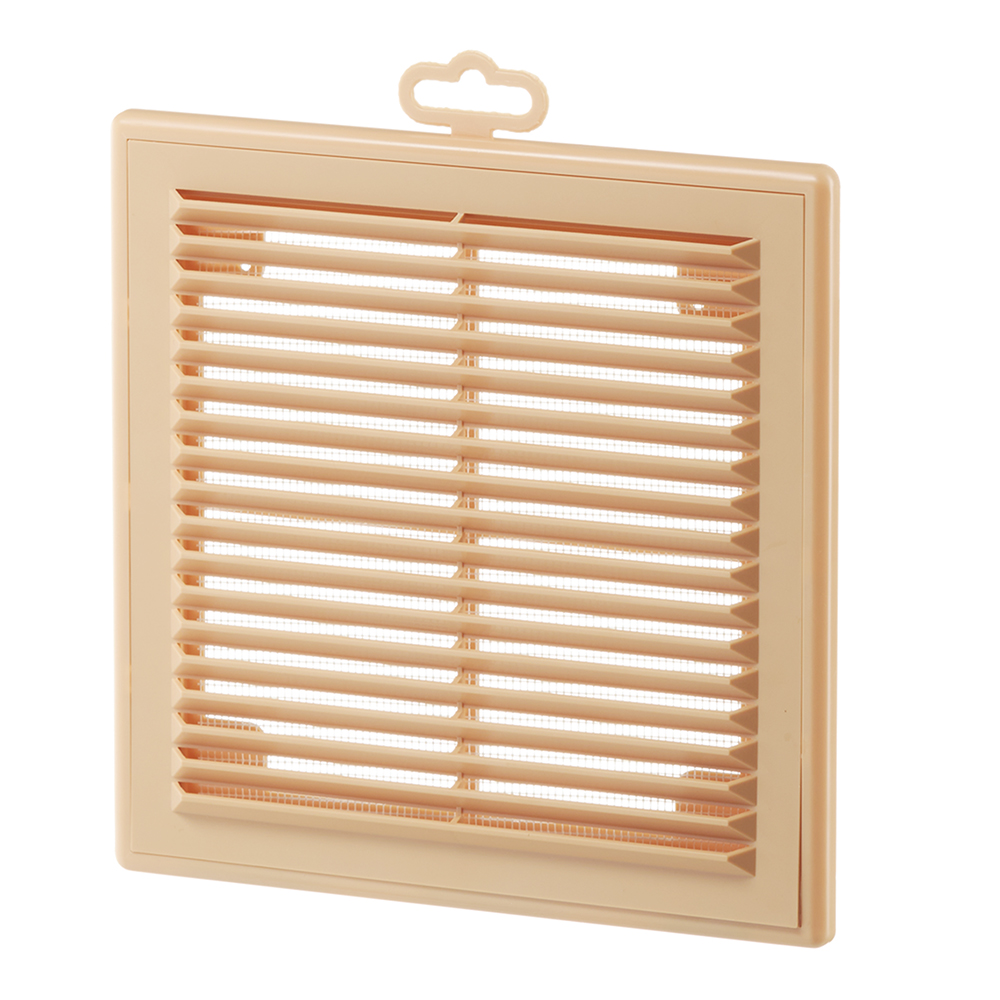 original-36707.jpg Решетка вентиляционная пластиковая приточно-вытяжная Era Р 208х208 мм с сеткой бежевая — изображение 1