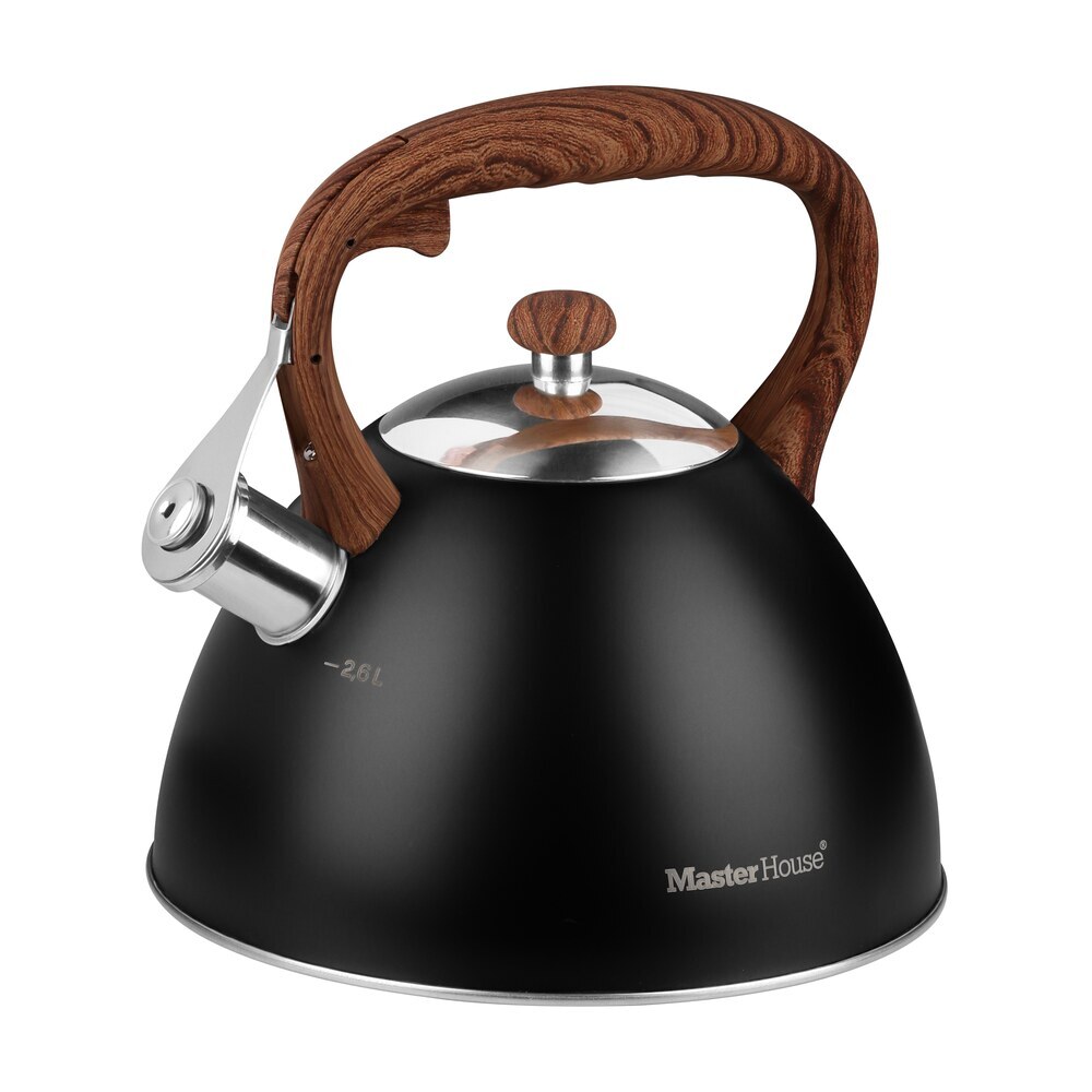 original-36809.jpg Чайник со свистком нержавеющая сталь Master House Marco 2,6 л черный — изображение 1
