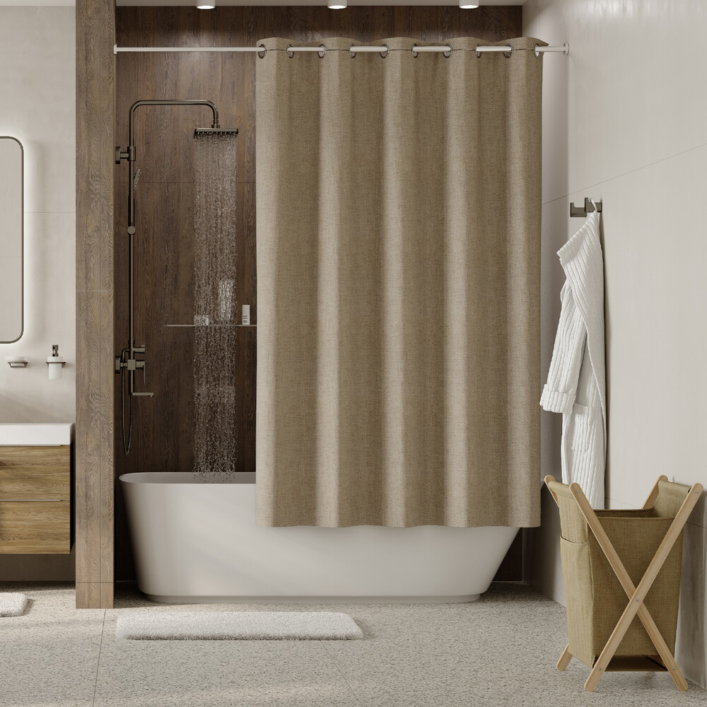 original-36813.jpg Штора для ванны WasserKraft Isen 2000х2000 мм полиэстер бежевая (SC-40102) — изображение 1