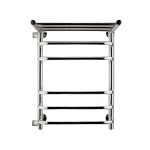 Полотенцесушитель водяной Indigo Brace 600х400 мм лесенка с боковым подключением 500 мм слева с полкой хром