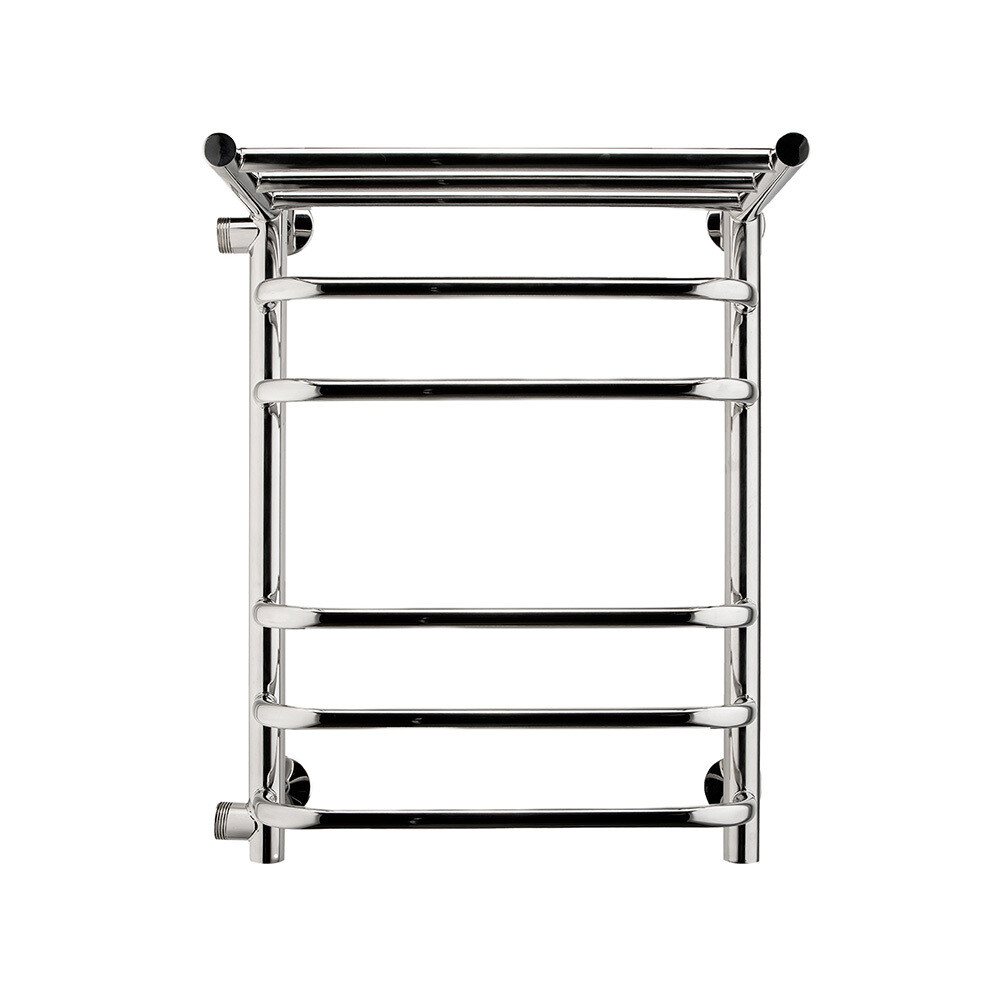 original-36848.jpg Полотенцесушитель водяной Indigo Brace 600х400 мм лесенка с боковым подключением 500 мм слева с полкой хром — изображение 1