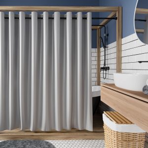 Штора для ванны WasserKraft Oder 2000х2000 мм полиэстер серая (SC-30502)