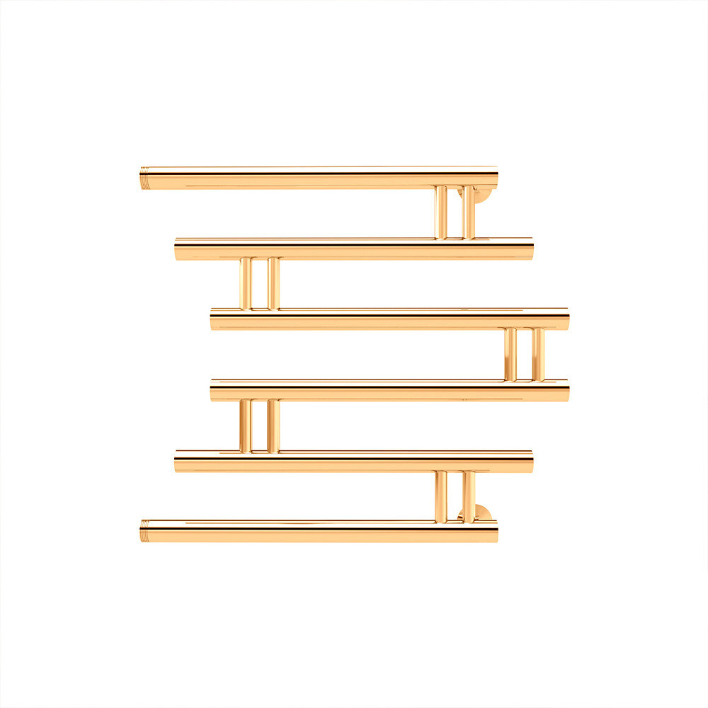 original-36997.jpg Полотенцесушитель водяной Indigo Zip 500х500 мм фокстрот с боковым подключением 500 мм золото — изображение 1