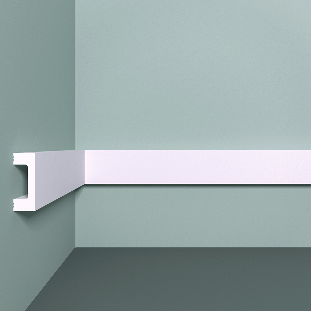 original-37001.jpg Молдинг из экополимера ударопрочный 40х15х2000 мм под покраску Bello Deco XPS M 18 белый — изображение 1
