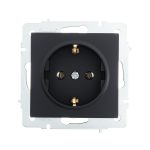 Розетка Lezard Vesna встраиваемая черный бархат (742-4288-122B)