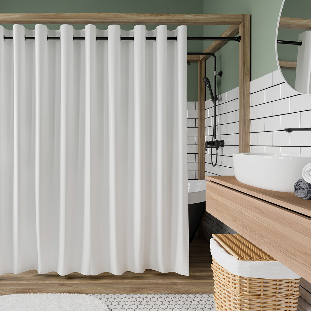 original-37076.jpg Штора для ванны WasserKraft Vils 2000х2000 мм полиэстер белая (SC-10202) — изображение 1