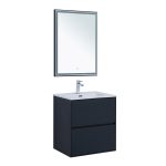 Тумба под раковину Lavelly Cube 60 см подвесная графит матовый (00316638)