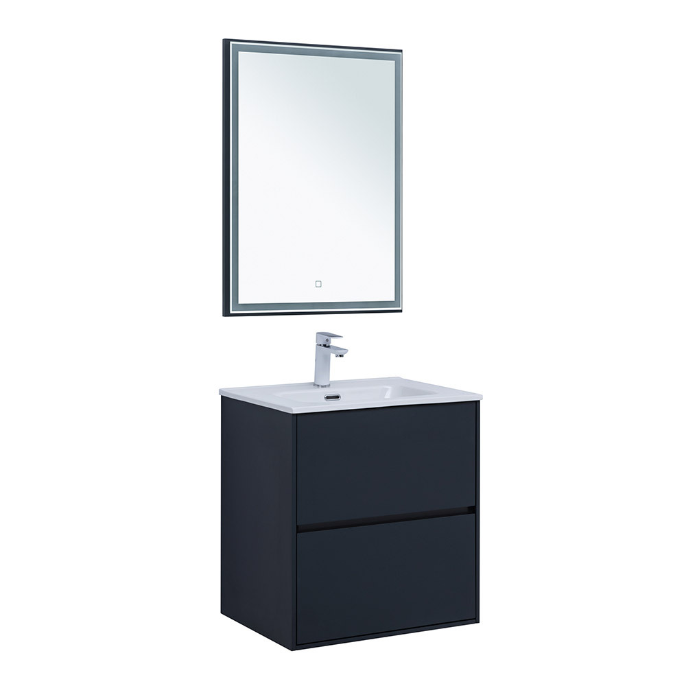 original-37226.jpg Тумба под раковину Lavelly Cube 60 см подвесная графит матовый (00316638) — изображение 1