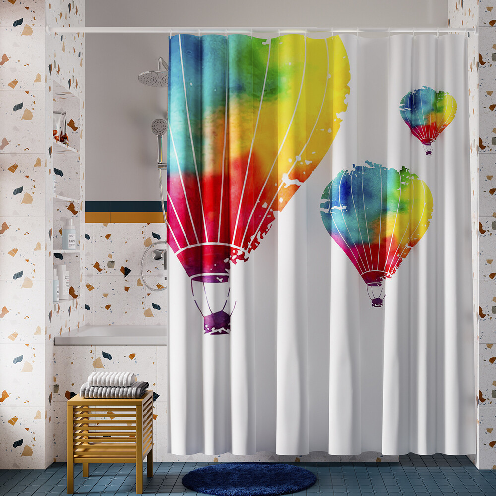 original-37228.jpg Штора для ванны WasserKraft Rossel 2000х1800 мм полиэстер разноцветная (SC-57102) — изображение 1