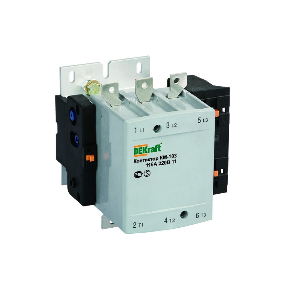 original-37350.jpg Контактор модульный Dekraft КМ-103 (22152DEK) 220-230 В 150 А тип AC 1НО+1НЗ — изображение 1