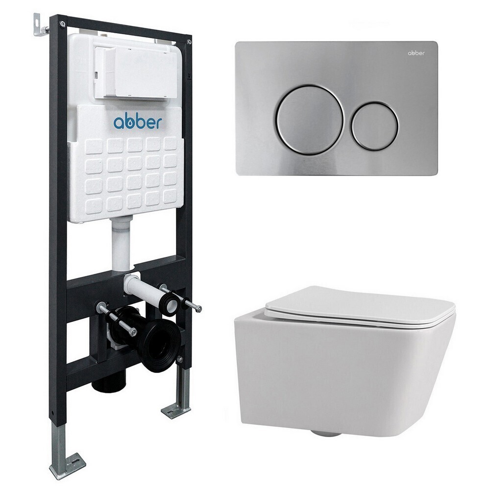 original-37353.jpg Комплект инсталляции Abber с унитазом Rechteck с кнопкой хром и сиденьем микролифт (AC1201-AC0105-AC0121MCH) — изображение 1