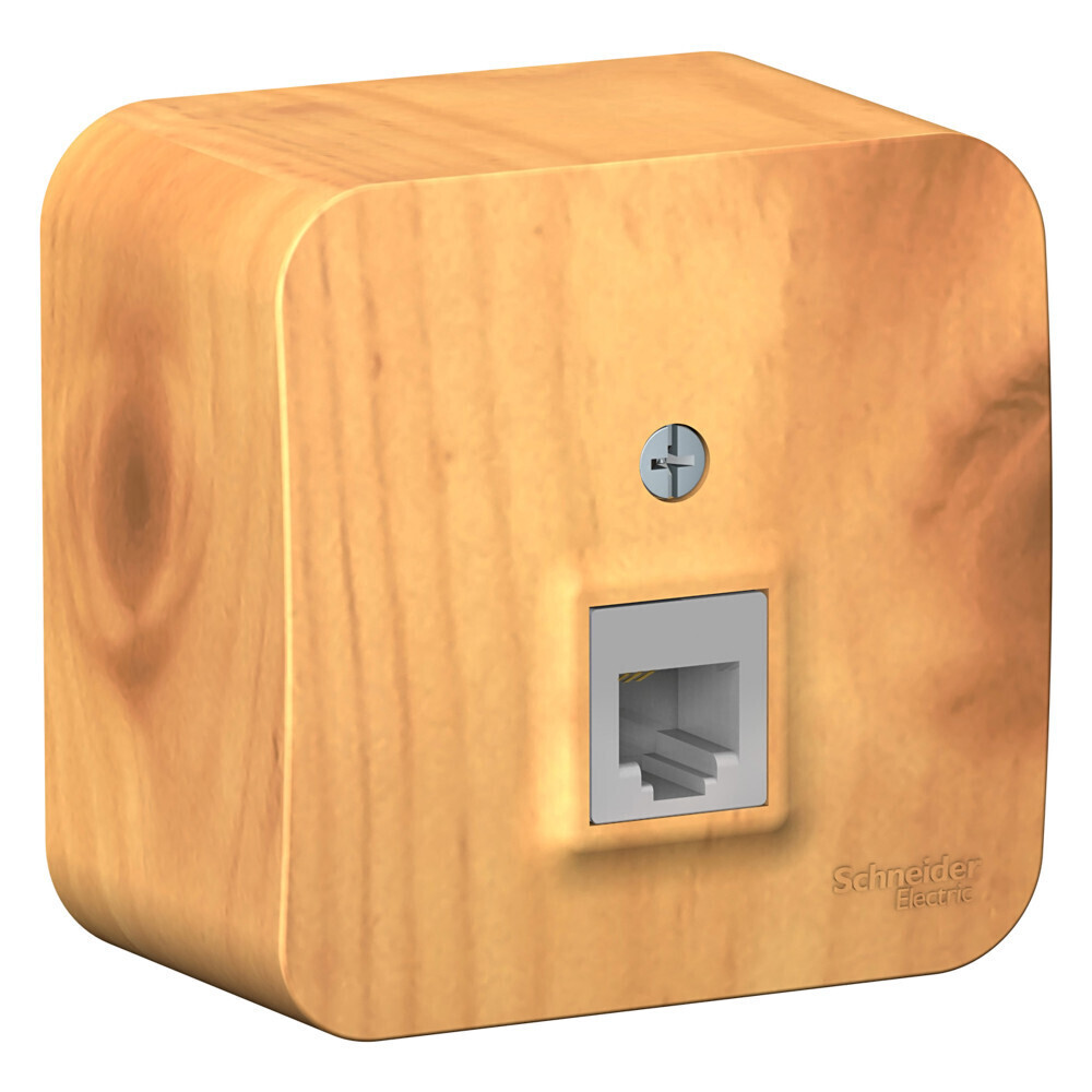 original-37357.jpg Розетка телефонная Systeme Electric Blanca накладная ясень RJ11 (BLNIA011005) — изображение 1