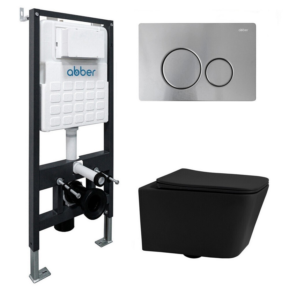 original-37360.jpg Комплект инсталляции Abber с унитазом Rechteck с кнопкой хром и сиденьем микролифт (AC1201MB-AC0105-AC0121MCH) — изображение 1