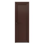 Металлопластиковая дверь VEKA 2050х800 мм алюминиевый порог коричневая левая глухая