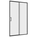 Душевая дверь Abber стекло прозрачное 110х190 см профиль черный 5 мм раздвижная (AG30110B5)