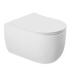 Унитаз подвесной Abber Bequem безободковый белый с сиденьем дюропласт микролифт (AC1104TN)