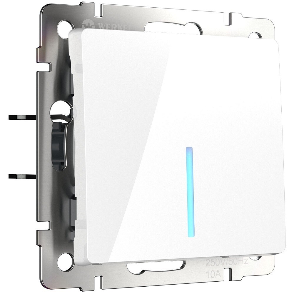 original-3778.jpg Выключатель Werkel одноклавишный встраиваемый белый с подсветкой (a051110) — изображение 1