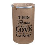 Корзина для белья Fixsen Laundry d380х600 мм 80 л бежевая (FX-1031B)