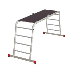 Лестница алюминиевая трансформер четырехсекционная 4 ступени Новая высота NV3332 профессиональная