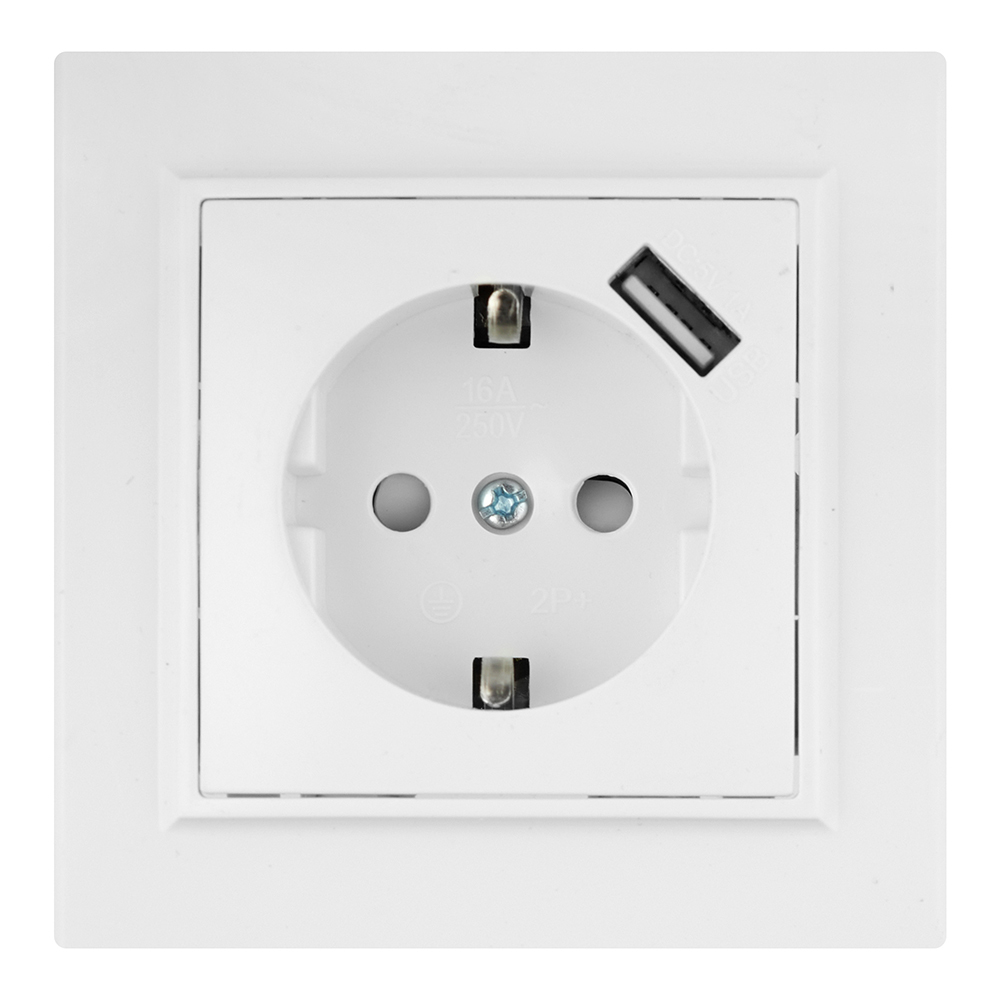 original-3960.jpg Розетка EKF Минск встраиваемая белая с USB-А (ERR16-028-100-USB) — изображение 1