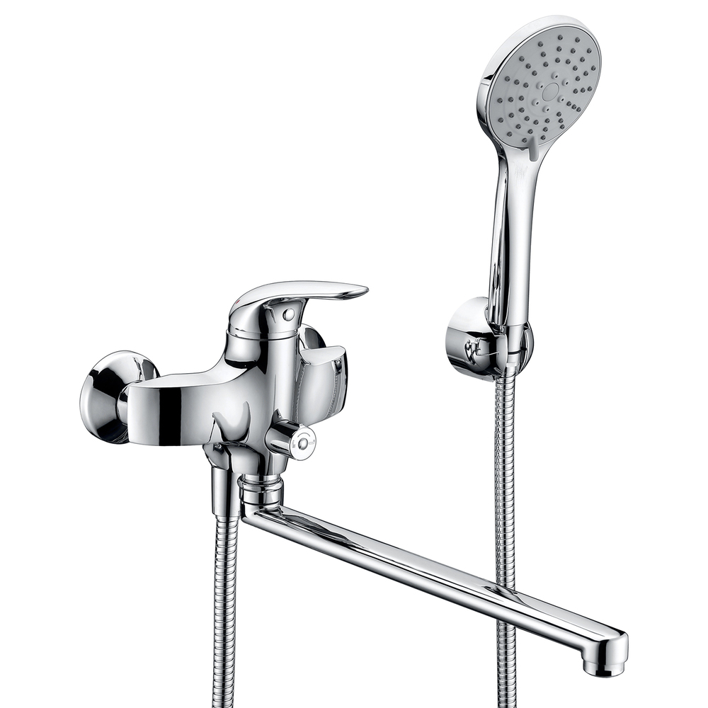 original-4123.jpg Смеситель для ванны WasserKraft Rossel хром однорычажный с длинным изливом с лейкой (2802L) — изображение 1