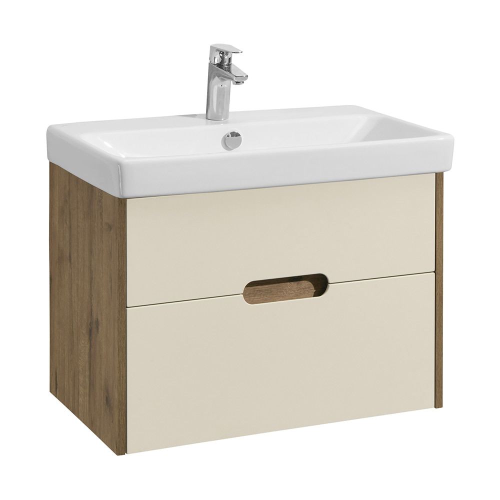 original-4167.jpg Тумба под раковину Aquaton Оливия 70 см подвесная бежевая/дуб веллингтон (1A254301OLVG0) — изображение 1