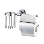 Держатель для туалетной бумаги WasserKraft Isen с крышкой металл/пластик хром (K-4059)