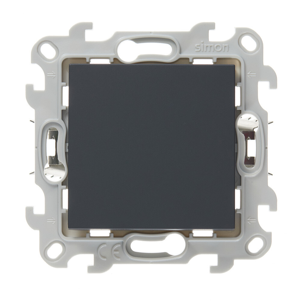 original-4227.jpg Переключатель Simon 24 Harmonie одноклавишный встраиваемый графит (2420201-038) — изображение 1
