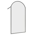 Душевая перегородка Abber Immer Offen черная 100х230 см стекло прозрачное 6 мм (AG64100BN)