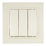 Выключатель EKF Минск трехклавишный встраиваемый бежевый (ERV10-024-20)