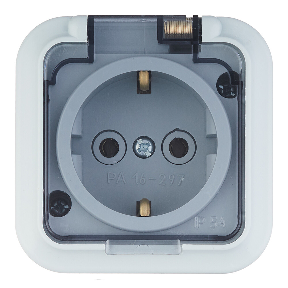 original-4321.jpg Розетка Svet накладная серая с крышкой (EV 0366-6619) — изображение 1