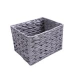 Корзина плетеная для хранения Колос 210х150х150 мм серая