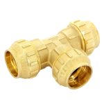 Тройник ПНД Tiemme компрессионный 40х40х40 мм латунь