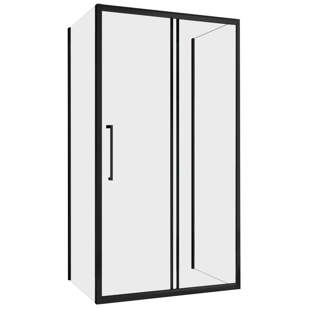 original-4437.jpg Душевой уголок Abber Schwarzer Diamant черный 120х50х195 см прямоугольник стекло прозрачное 6 мм (AG30120BH-S50B-S50B) — изображение 1