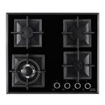 Варочная панель газовая Krona Calore 60 4 конфорки черная