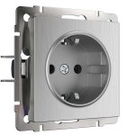 Розетка Werkel встраиваемая серебряная рифленая (a051368)