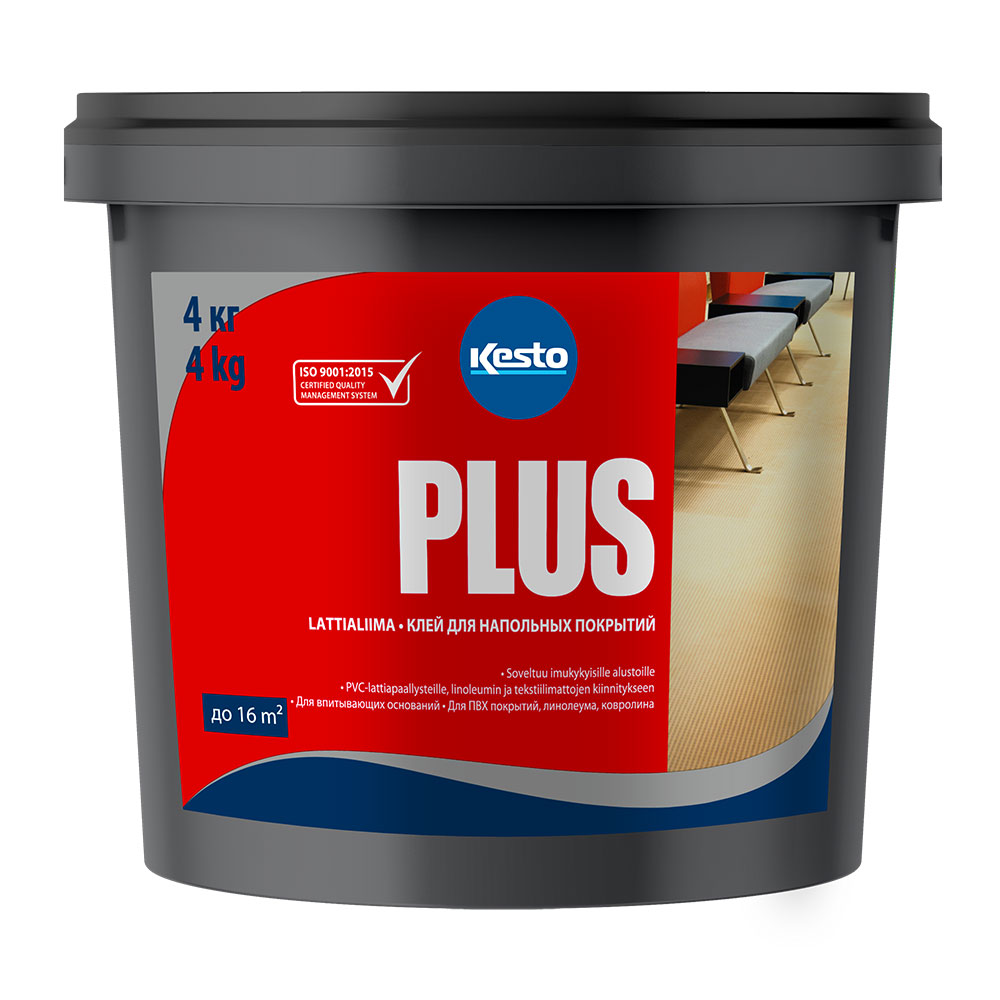 original-4865.jpg Клей акриловый для гибких напольных покрытий Kesto Plus 4 кг — изображение 1
