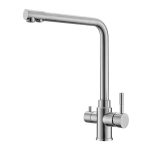 Смеситель для кухни Corsa Deco Prime сталь с высоким изливом с подключением к фильтру однорычажный (966384)